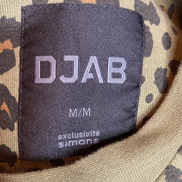 DJAB green leopard print sweater SIZE MD - Picture 9 of 9